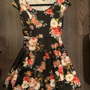 black floral dress